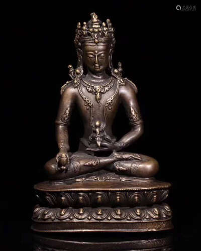 COPPER AMITAYUS FIGURE