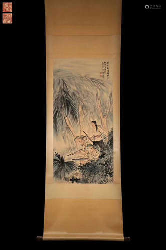 A HAND SCROLL WITH LUYANSHAO SEAL