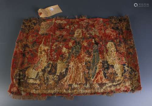 Tapestry Fragment Mledeval Motif