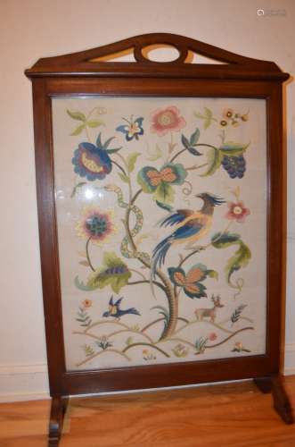 Antique Chinese Folding Panel Hand Stich