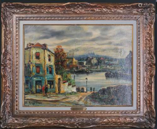 European Oil on Canvas Painting By