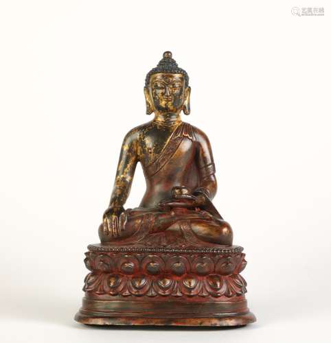 Chinese Gilt Bronze Seating Buddha