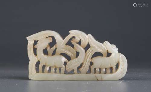 Chinese Carved Jade Plaque