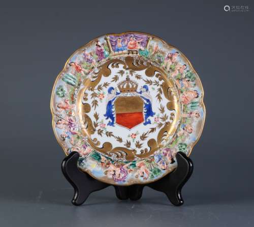 European 1900's Royal Gilt Porcelain Plate