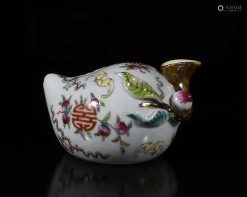 Chinese Famille Rose Porcelain Water Dropper