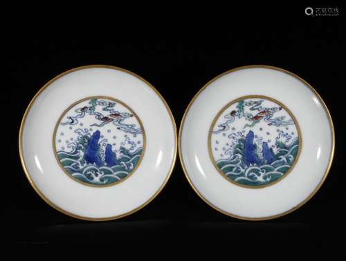 2 Pieces of Chinese Porcelain Plates, Marked