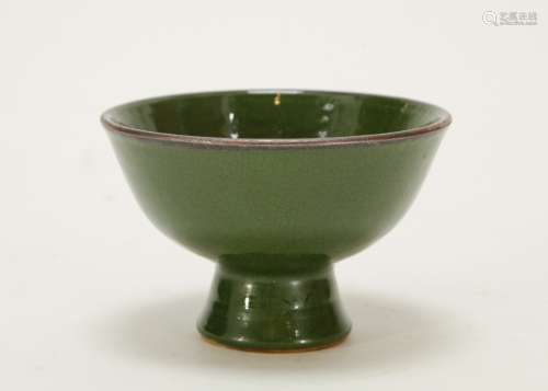 Chinese Green Glazed Porcelain Cup