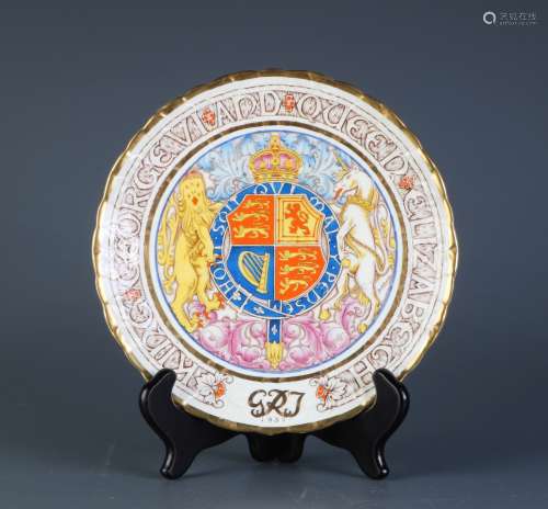 English Paragon Porcelain Plate, Marked