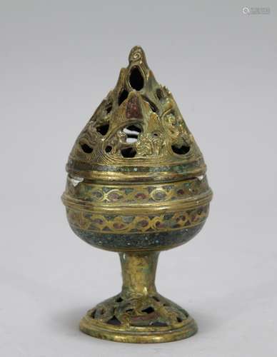 Chinese Gilt Bronze Incense Burner