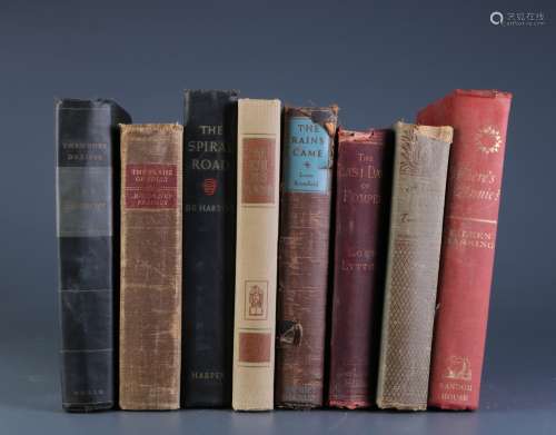 8 Antique Novel Books