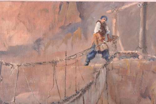 英国画家弗朗西斯·罗素·弗林特（1915-1977）油画