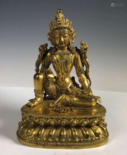 Gilt Bronze Figure of Tara