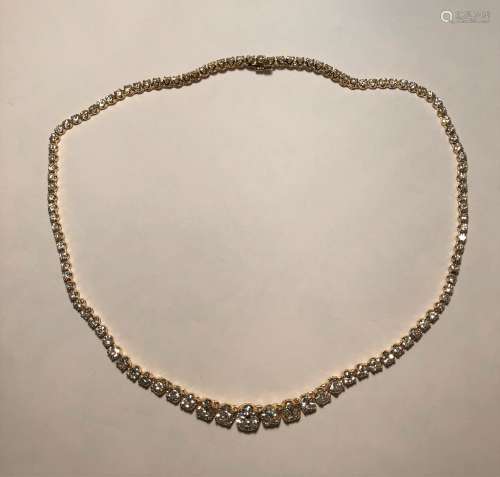 14k Gold Necklace With Diamonds