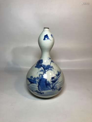 Blue and White Double Gourd Porcelain Vase