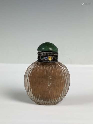 Snuff Bottle with Jade Top