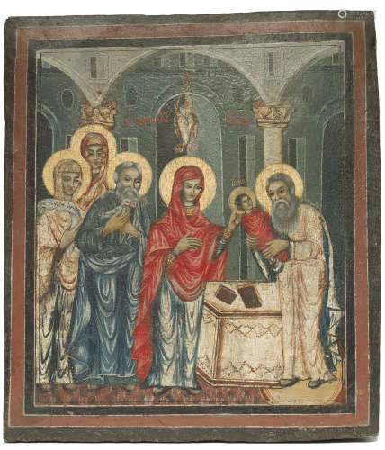 Greek Icon: PRESENTATION OF CHRIST IN THE TEMPLE