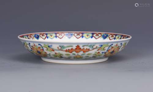 Wucai Porcelain Bowl with Mark