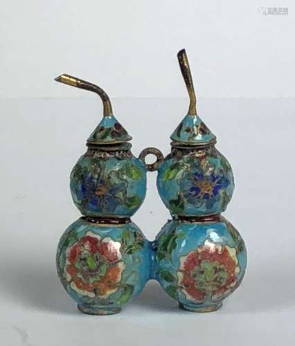 Cloisonne Enamel Double Gourd Snuff Bottles