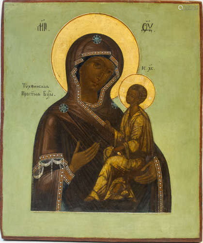 Russian Icon: TIKHVINSKAYA MOTHER OF GOD