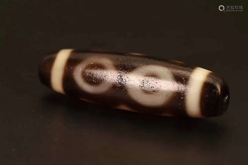 A THREE-EYE DZI BEAD