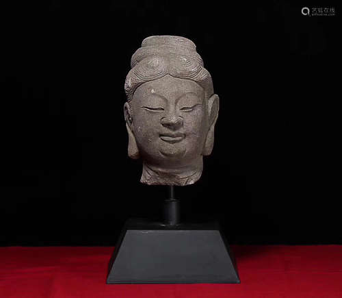 A GRAVEL BUDDHA HEAD, SONG DYNASTY