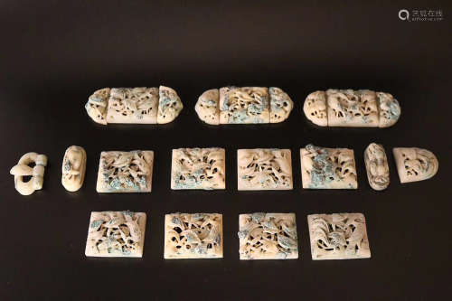 A SET OF LIAOJIN PERIOD JADE BELTS