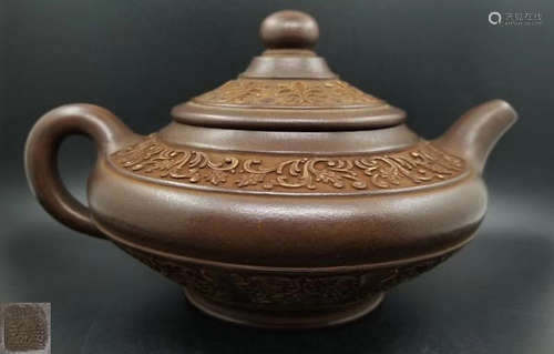 YUCHENG KILN BRONZE GLITED TEAPOT