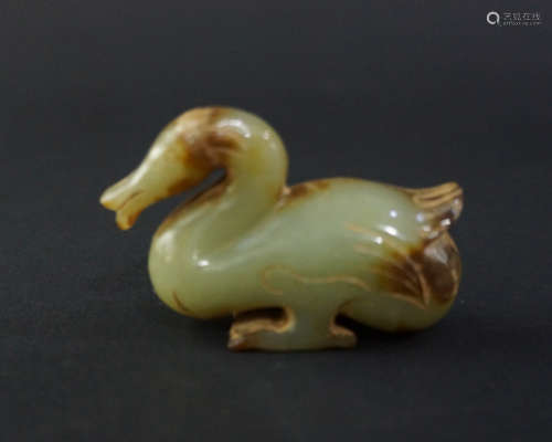 A PAIR OF GU JADE JADE DUCKS