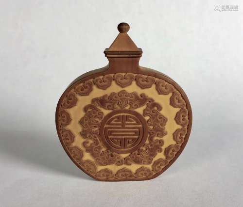 Carved Bamboo Snuff Bottle