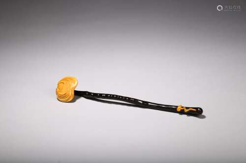 A zitan carved ruyi scepter