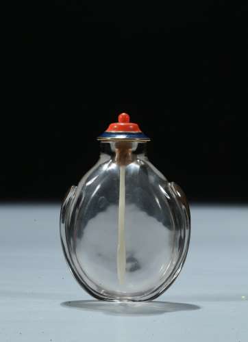 A rock crystal snuff bottle