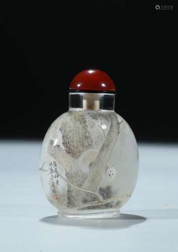 Su Fengyu: An inside-painted glass snuff bottle