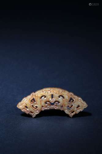 An archaic 'dragon' jade pendant huang