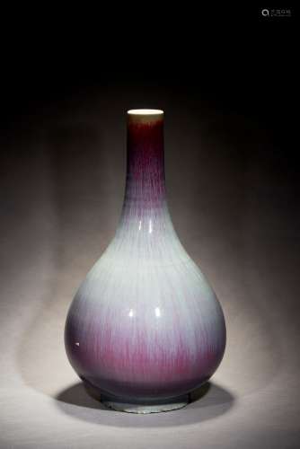 A large flambe glazed vase