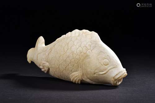 A marble carved model of fish