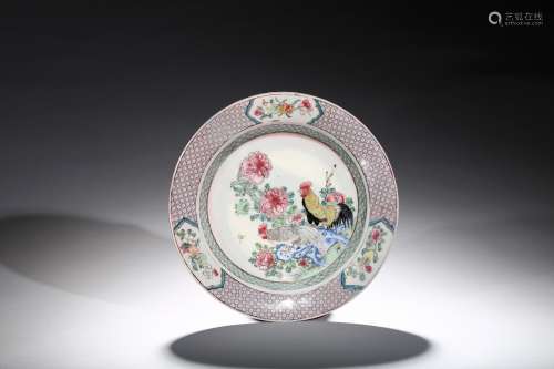 A famille rose ruby-back eggshell 'chicken' dish