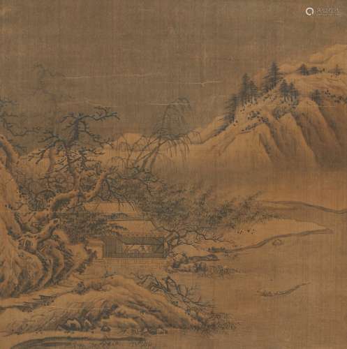 Anonymous: color and ink on silk 'landscape' painting
