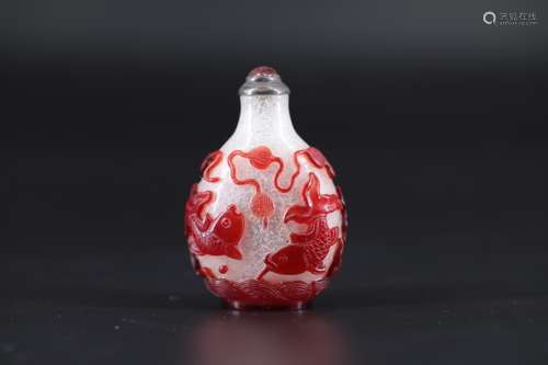 GLASSWARE SNUFF BOTTLE