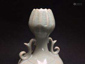 CELADON VASE WITH HANDLES