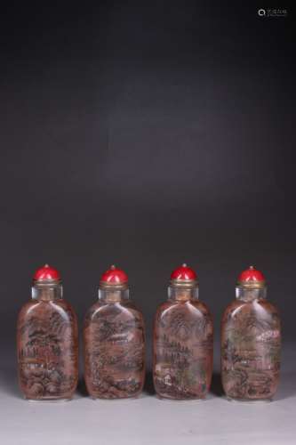 A GROUP OF SNUFF BOTTLE (FOUR IN A GROUP)