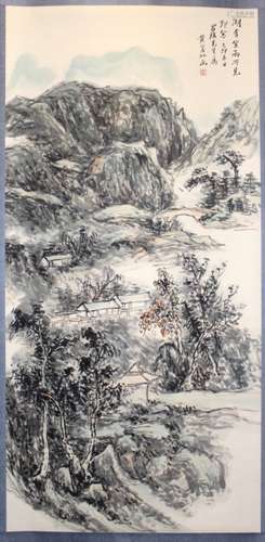 HUANG BINHONG LANDSCAPE PAINTING FINE MOUNTED