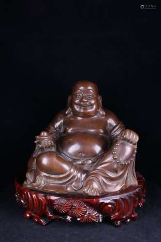 RED COPPER BUDAI LUOHAN DECORATION