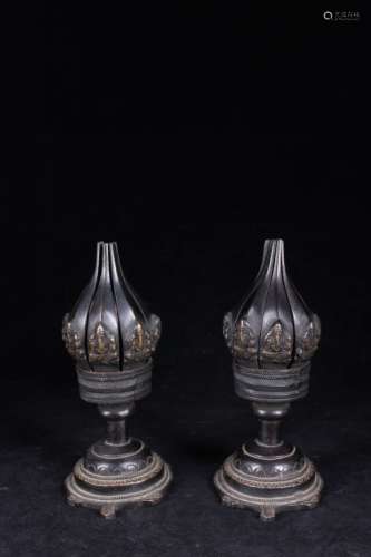 BRONZE CANDLESTICK (PAIR)