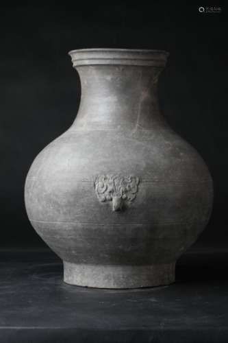 GREY POTTERY JAR