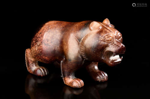 JADE CARVED 'BEAR' FIGURE