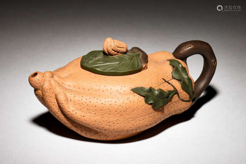 YELLOW CLAY 'BUDDHA'S HAND' TEAPOT