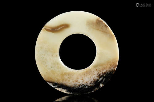 QIJIA CULTURE JADE DISC ORNAMENT, BI