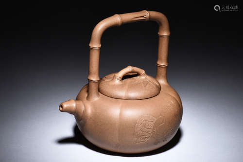 YIXING ZISHA 'MELON' TEAPOT