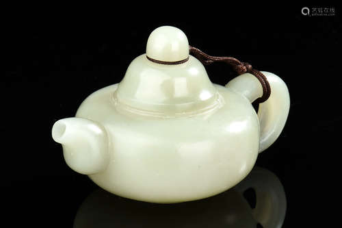 JADE CARVED TEAPOT