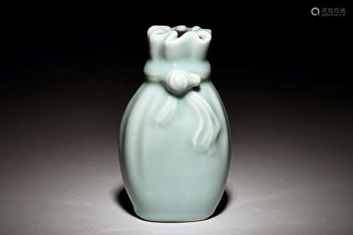 CELADON GLAZED 'BAG' VASE